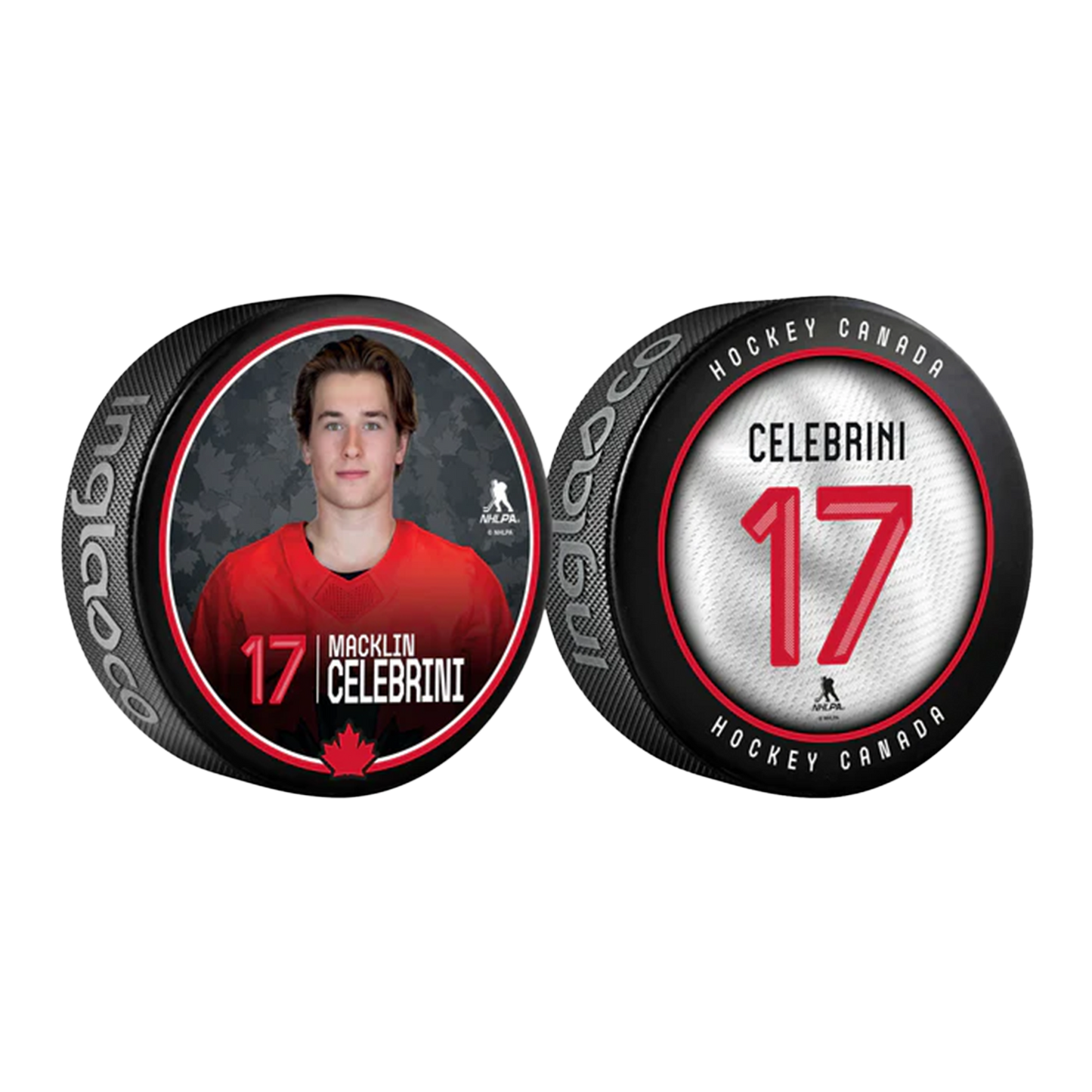 Macklin Celebrini Puck
